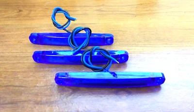 3 luces de cortesía súper brillantes BBT impermeables 12 V azules LED Slimline Foto 1 de 4