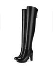 Women's Block Heel Pointy Toe Over Knee Thigh High Boots Riding Boots Shoes 
