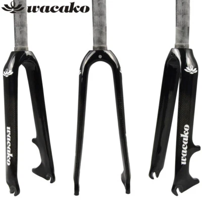 WACAKO Carbon Bicycle Forks 16/18/20/22 in Rigid BMX Folding Bike Forks 1-1/8 in - Image 1 of 4
