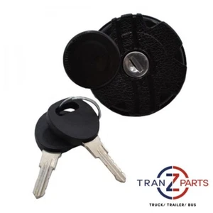 FITS DAF LF 45 130 FUEL CAP BAYONET LOCKING 40MM PLASTIC NON VENTED 2 KEYS - Picture 1 of 3