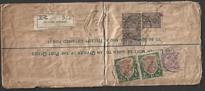 (BL) Indien 1927 FRASER STREET Einschreiben - Bild 1 von 2