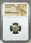 Roman Republic L.C. Piso Frugi c.90 Bc Ar Denarius Ancient Coin Ngc F