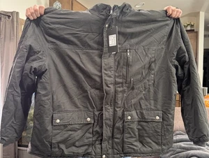 Soularge Herren Big & Tall Wintermantel SUPER Warm Wattiert Parka Kapuze 5XL Neu - Bild 1 von 8