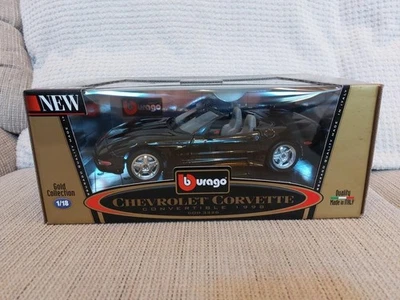 Burago 1/18 Gold Collection 1998 Corvette negro convertible COD 3326 ¡COMO NUEVO! ¡NUEVO! Foto 1 de 4