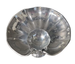 Wilton RWP Armetale Metal Shell Shaped chip dip oyster clam Serving Dish Set - Picture 1 of 20