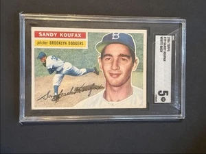 1955 Topps White back Sandy Koufax SGC 5 Los Angeles Dodgers #79 - Picture 1 of 3