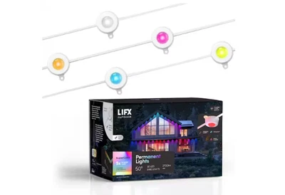 LIFX 30 光 50 英尺 户外插件 RGBW LED 智能 Wi-Fi 永久串灯 — 第 1/4 张图片