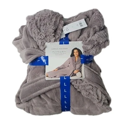 Bata de felpa para mujer Carole Hochman suave y felpa 100 % poliéster grande Foto 1 de 4