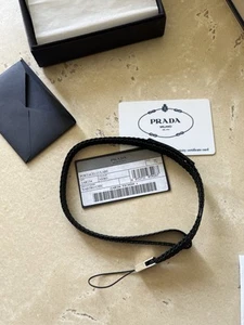 Llaves de cordón Prada/celular/auriculares portacelulares 1AR134 Nero Nastro Chic - Imagen 1 de 4
