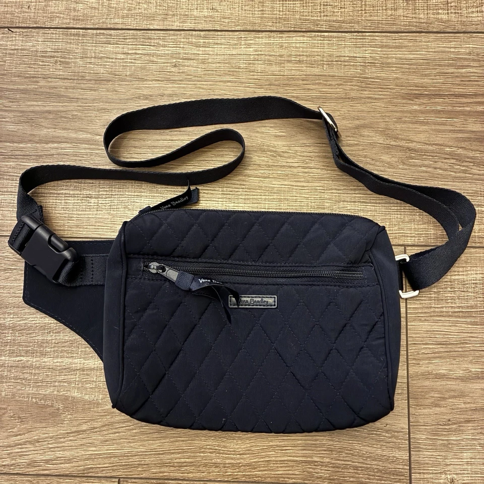 Vera Bradley черный ремень сумка, гладкий дизайн, регулируемый ремень, унисекс - Изображение 1 из 4