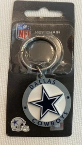 NFL - Dallas Cowboys - 3-D Logo Metal Keychain (Round) - Licensed - NEW - Picture 1 of 2