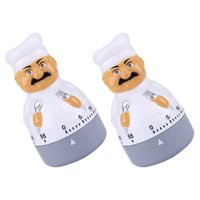  2 Pcs Contaminuti Da Cucina Timer Meccanico Di Cottura Per Cucinare - Immagine 1 di 4