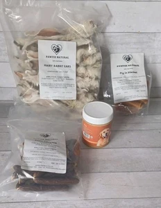 Natural Dog Treats Box- Rabbit Ears, Sausages, Peanut Butter, Pigs In Blankets - Picture 1 of 10