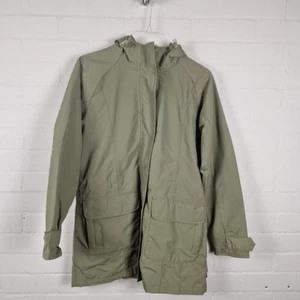 Chaqueta de lluvia para mujer Regata verde impermeable bolsillos con capucha manga larga talla 12 Reino Unido - Imagen 1 de 4