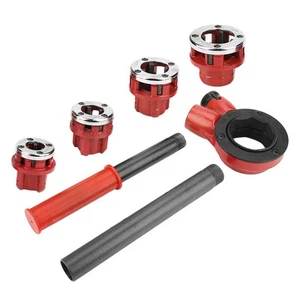 Dies Manual Plumber Pipe Threading Kit 1/2 3/4 1 1-1/4 Threader Tool New - Picture 1 of 11