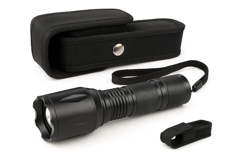 Brightst UltraFire CREE XM-L T6 LED Flashlight Torch Light Zoomable+Pouch Cover  - image 1 of 4