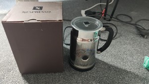 NESPRESSO AEROCCINO PLUS + MILK FROTHER WITH WHISKS AND BOX COMPLETE