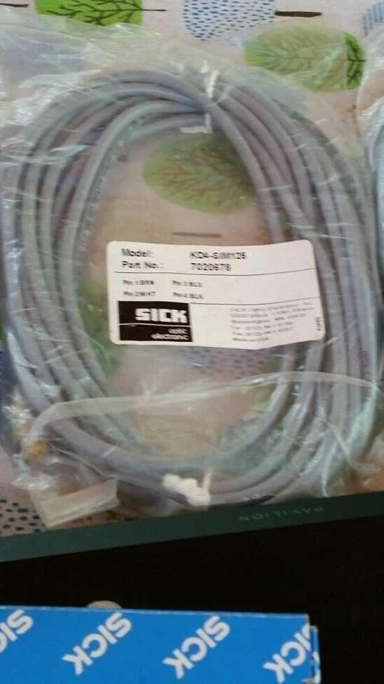 SICK cable P/N 7020678 KD4-SIM12 for Photo-Electric Sensor NEW - Image 1 of 1