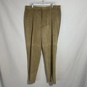 Hiltl Pants Mens 38x30 Lt Brown Corduroy Straight Leg Flat Front Comfort Classic - Picture 1 of 4