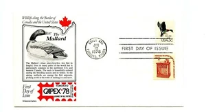 USA FDC Mallard Duck Capex 78 Aristocrat 1978 Canada Cancel G579 - Picture 1 of 1