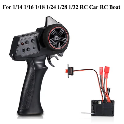 AUSTAR AX-7S Transmitte Receiver ESC for 1/14 1/16 1/18 1/24 1/28 1/32 Car L1N9 - Image 1 of 4