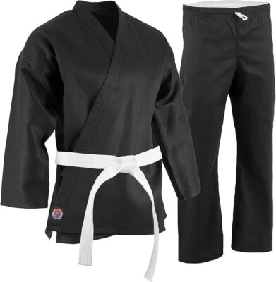Black Pro force Karate Uniform With White Belt  SIZE 2 - Image 1 of 4
