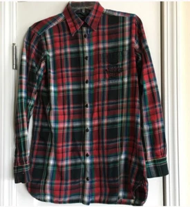 Lauren Ralph Lauren Plaid Long Sleeve Shirt 100% Cotton Women’s SZ XS - Picture 1 of 9