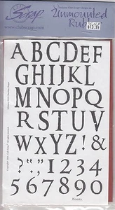 Chocolate shoppe font Club Scrap Unmounted Rubber Stamp Sheet 8 1/2 x 6"  - Picture 1 of 2