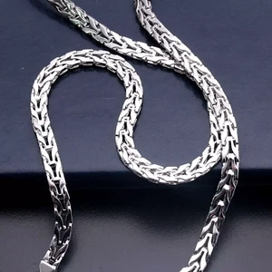 Pure PT950 Platinum 950 Chain 5mm Heavy Wheat Link Necklace 37.5g 23.6inch - Picture 1 of 7