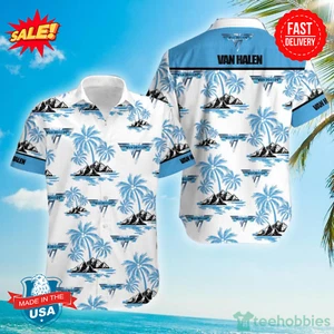 Van Halen Palm Tree Rock Fans Hawaiian Shirt For Men And Women - Picture 1 of 2