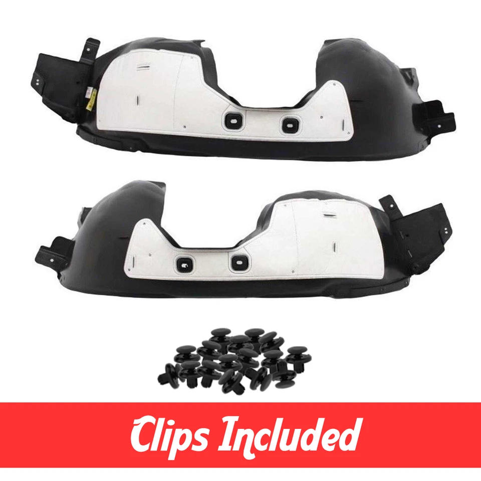 Driver & Passenger Side Fender Liner Set w/ Clips For 2011-2016 Chevrolet Cruze Foto 1 de 4