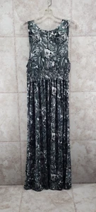 A Line Empire Waist Paradise Contour Maxi Dress Sleeveless Sundress Sz M Vintage - Picture 1 of 6