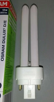 Osram 017594 Dulux D/E 13W/840 Lumilux Cool White 4-PIN lamp G24q-1 13W 900lm - Image 1 of 4