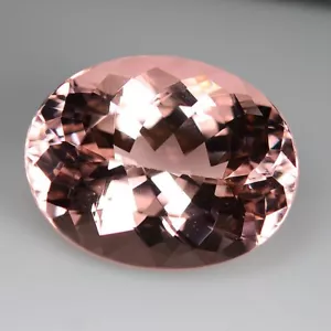 21.68 Cts GIA Certified gem Stunning Oval Natural Morganite FreeShipping - Picture 1 of 6