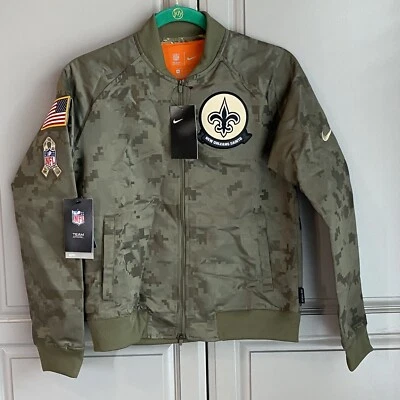 Новый с ярлыками $110 Nike женщин Новый Орлеан святых салют на службу куртка размер XS - Изображение 1 из 4