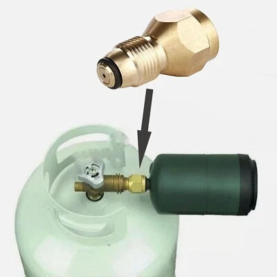 EFFLUVIALTECH 1 Lb Cylinder Tank Coupler Propane Refill Adapter Lp Gas Cylinder Tank 100%Brass