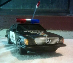 Mercedes Benz 450 SLC Batt. Op. Bump 'N' Go Plastic Toy American Police Car - Bild 1 von 10