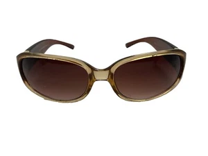 Elle Woman’s Logo Sunglasses Wrap Brown Frames And Lenses 58-16-128 PLEASE READ - Picture 1 of 9