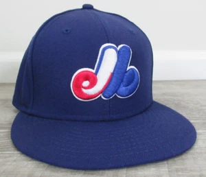Montreal Expos New Era eng anliegende Mütze Gr. 7 einfaches Logo MLB Cooperstown 59FIFTY blau - Bild 1 von 9