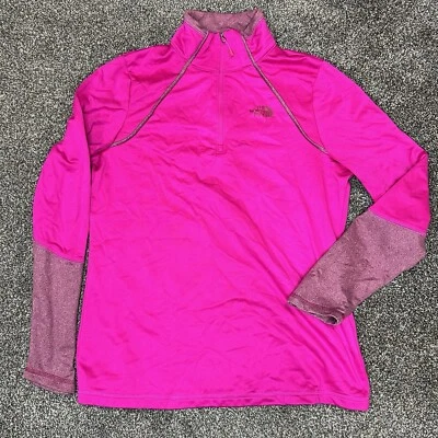 Suéter North Face Mujer Grande Rosa Fuscia Canyonlands 1/4 Cremallera Polar Pullover Foto 1 de 4
