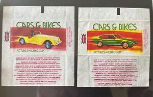 DANDY GUM WRAPPER-CARS & BIKES WAX WRAPPERS SET OF 6 Different