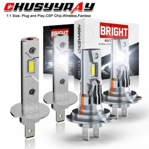 For Ford Fiesta 2008-2011 Focus 2005-2011 LED Headlight 4 Bulbs Hi-Lo Beam H1 H7 - Picture 1 of 17