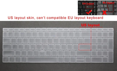 US Keyboard Skin Cover for HP 15.6"inch EliteBook 850 G7 855 G7 / 850 G8 855 G8 - Image 1 of 4