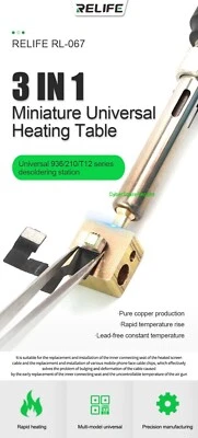 Soldering Iron Heating Table FPC Flex Repair ReWork T210 T145 T245 - Image 1 of 4