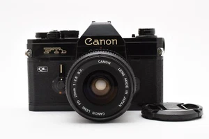 Canon FTb QL schwarz analoge Kleinbildkamera + FD 28 mm F/2.8 S.C. aus Japan #2738 - Bild 1 von 12