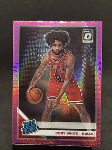 2019-20 Donruss Optic Hyper Pink #180 Coby White Rated Rookie - Bild 1 von 2