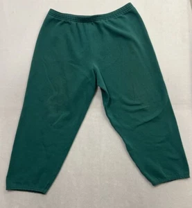 Vintage TulTex Sweatpants Women’s Size 1X Teal Green Baggy Joggers Cotton Blend - Picture 1 of 12
