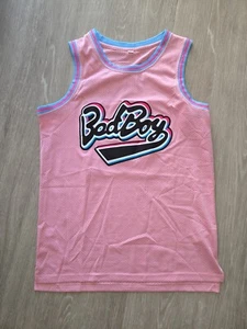 Bad Boy Pink Sleeveless Muscle Jersey Medium Loose Fit - Picture 1 of 4
