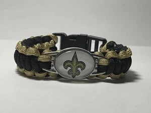 Pulsera New Orleans Saints NFL Paracord NUEVA - Imagen 1 de 2