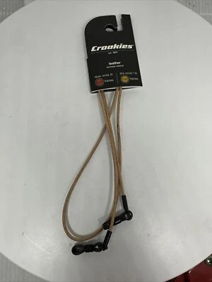 Croakies Cuero Cordón Gafas Retenedor Nuevo Auténtico Especificación Cordón Redondo Tostado Foto 1 de 4